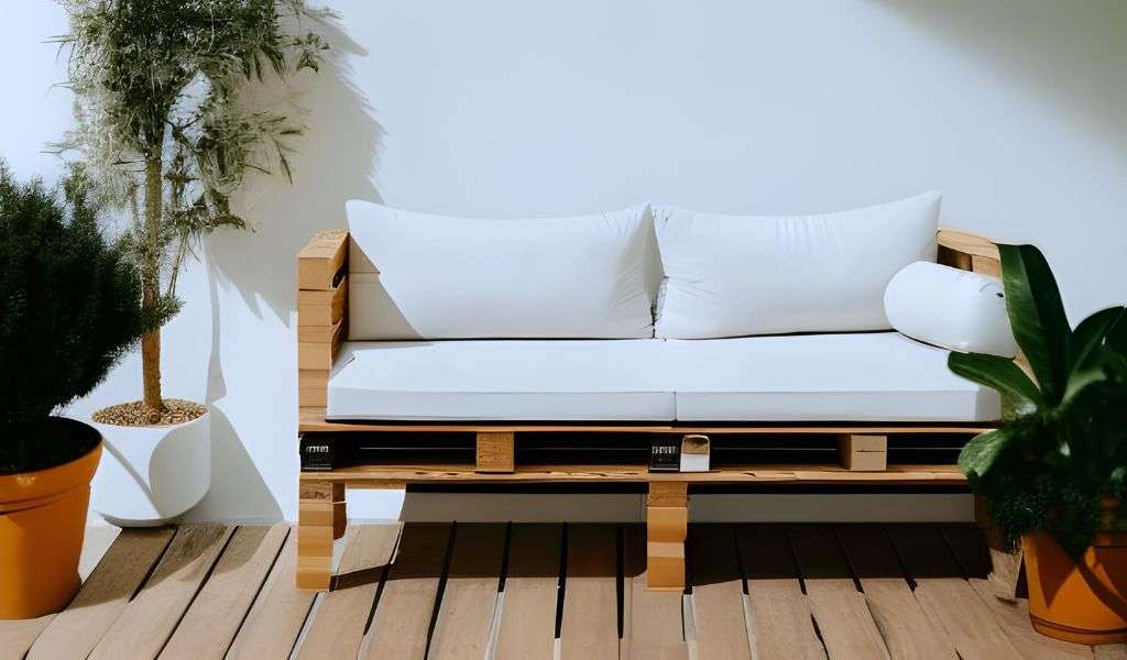 Sofa para terraza creado con palets